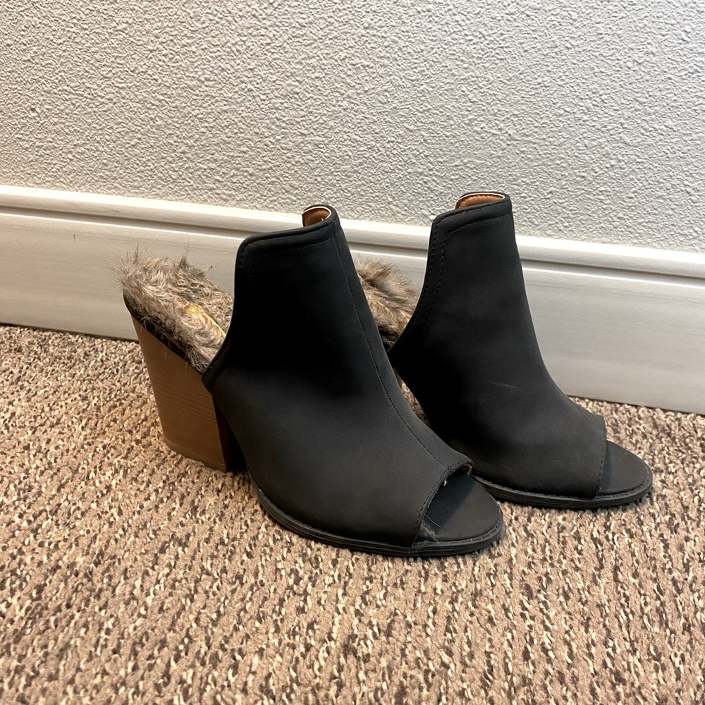 Fur-Lined Booties/Mules
